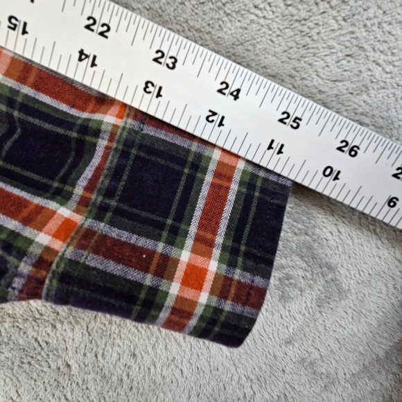 Banana Republic Flannel Shirt Men's Large Multicolor Plaid Soft Wash Long Sleeve - Picture 4 of 10